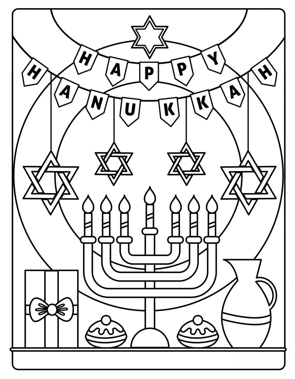 Hanukkah Coloring Pages Printable
