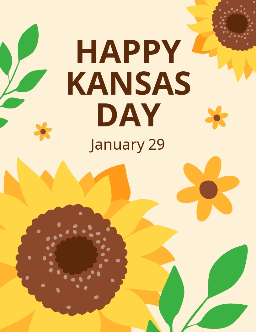 Happy Kansas Day Flyer Template In Word Publisher Google Docs 