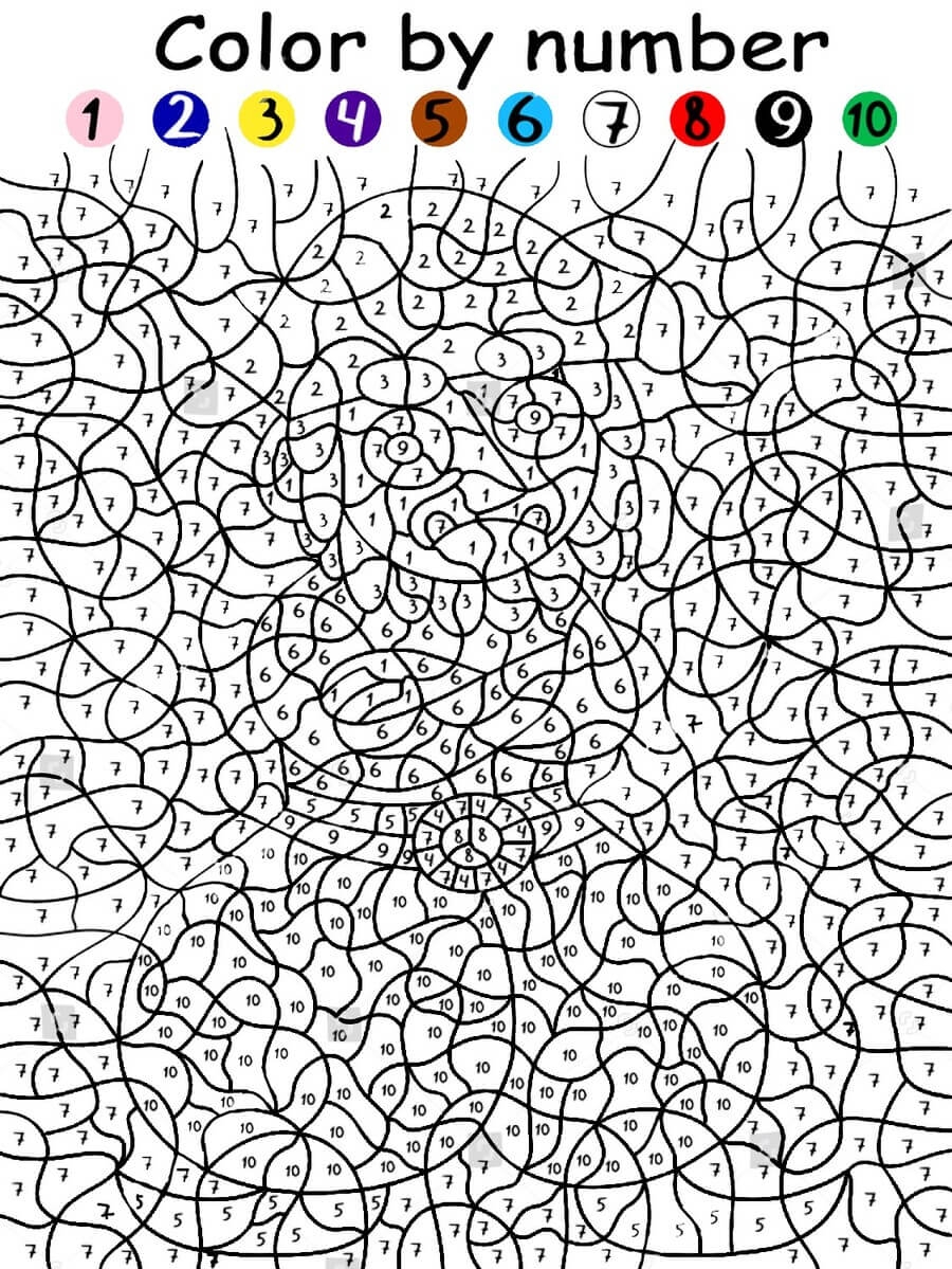Complex Color By Number Printables