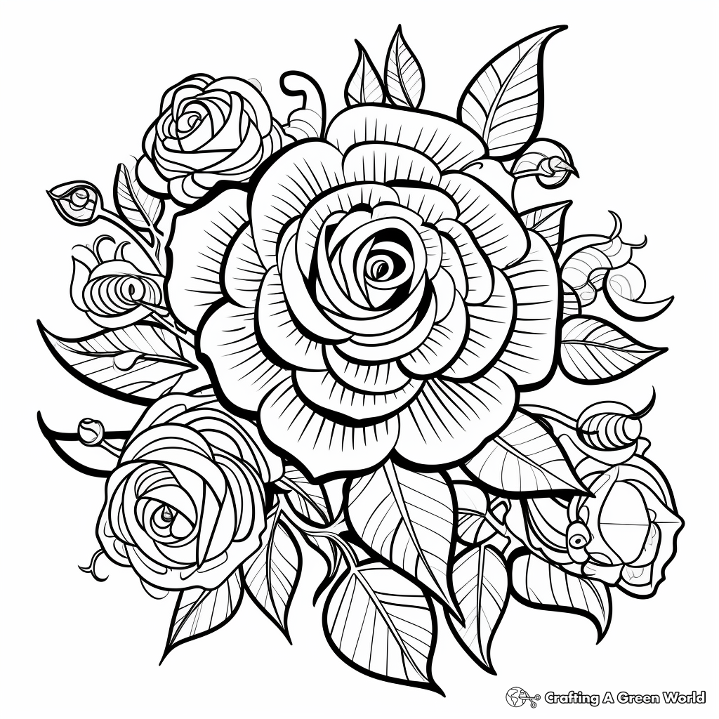 Hard Coloring Pages Of Flowers Free amp Printable 