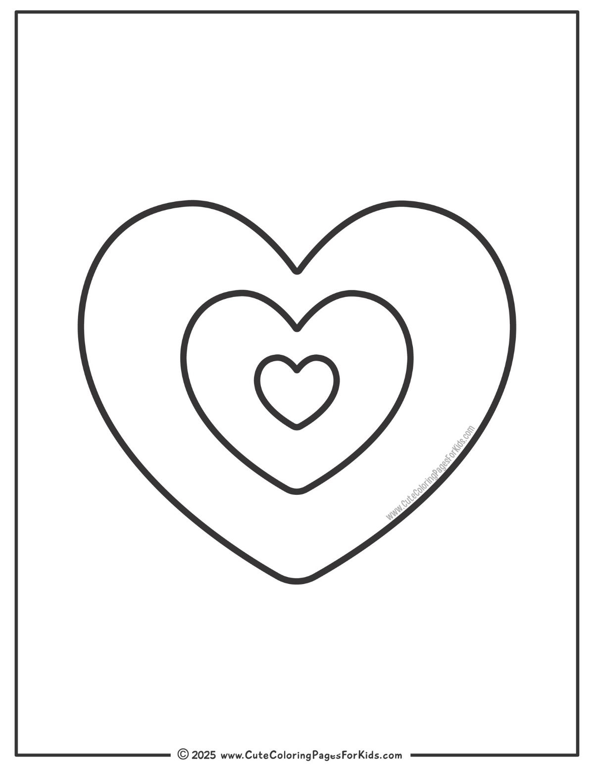 Printable Heart Coloring Pages