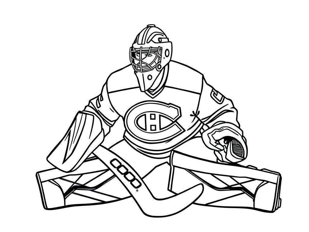 Hockey Goalie Coloring Page Free Printable Coloring Page