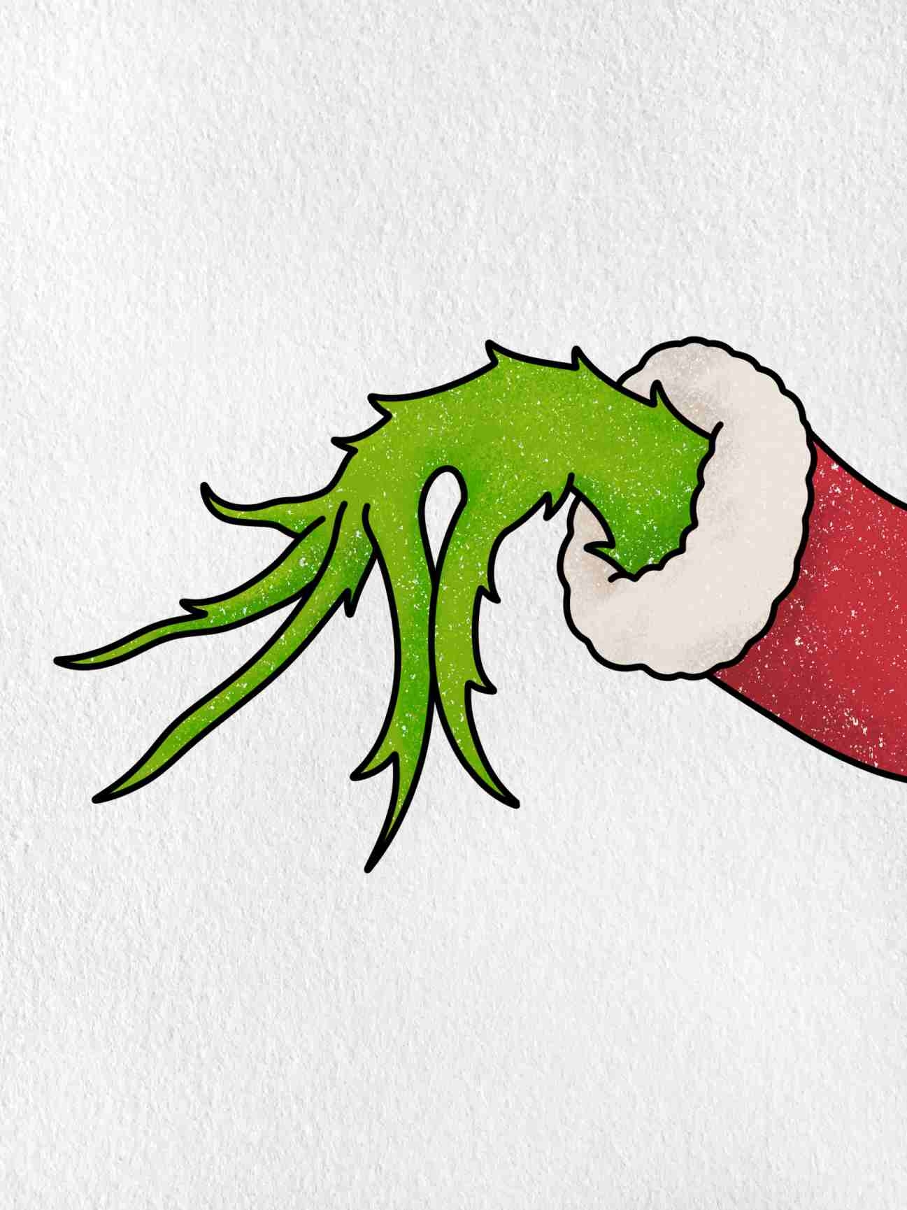 How To Draw The Grinch Hand HelloArtsy