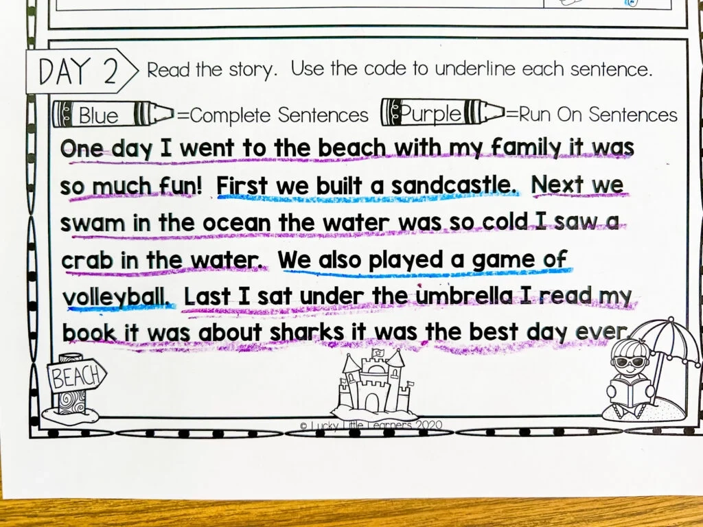 Run On Sentences Example