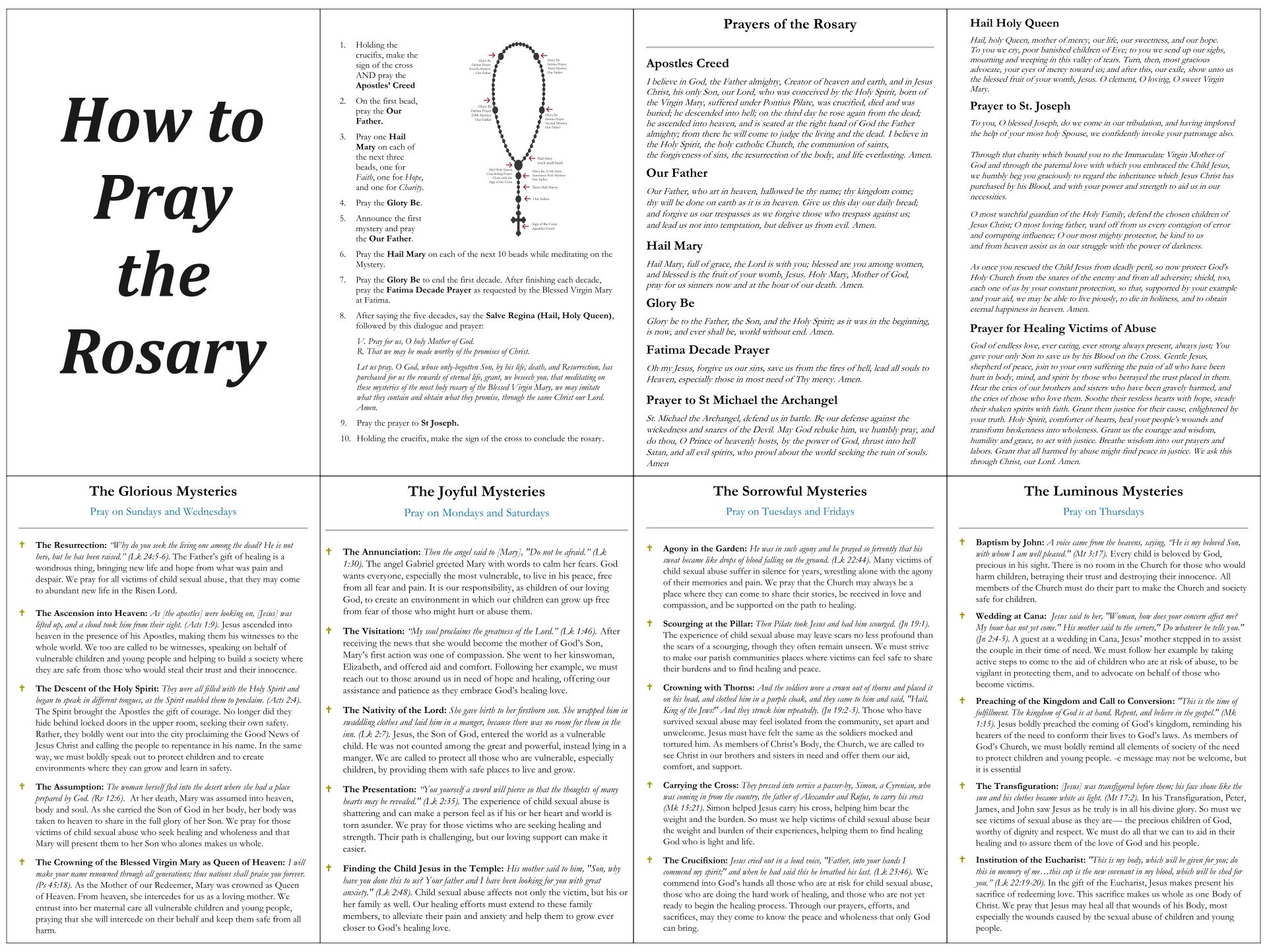 Rosary Booklet Printable Pdf
