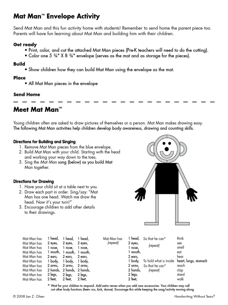 Mat Man Printable