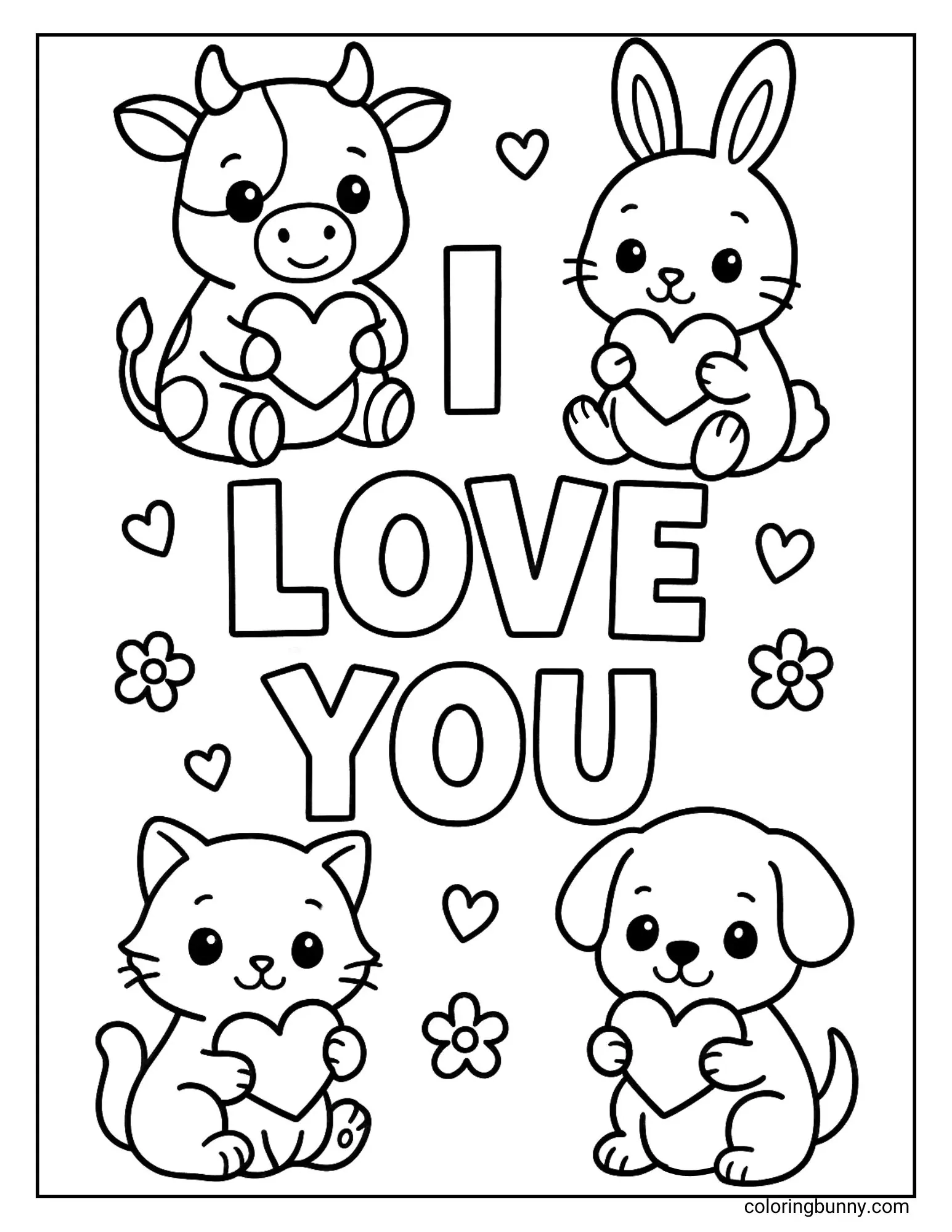 I Love You Coloring Pages 36 Free Printable PDFs 