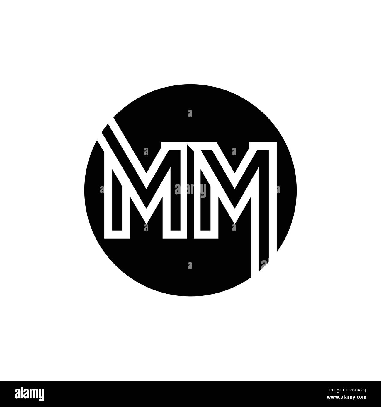 Initial MM Letter Logo Design Vector Template Abstract Letter MM 