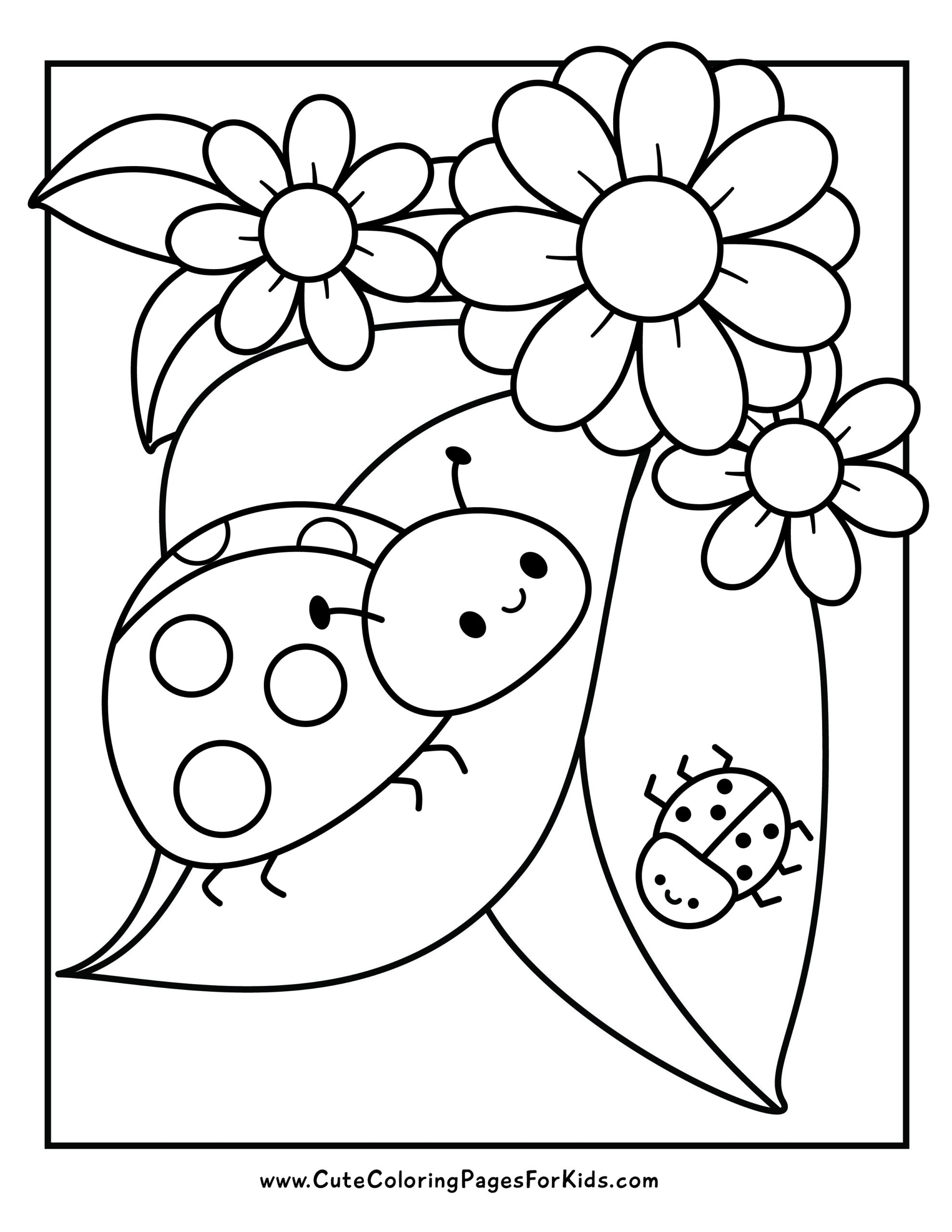 Insect Coloring Pages 12 Cute Bug Pictures To Color Cute 