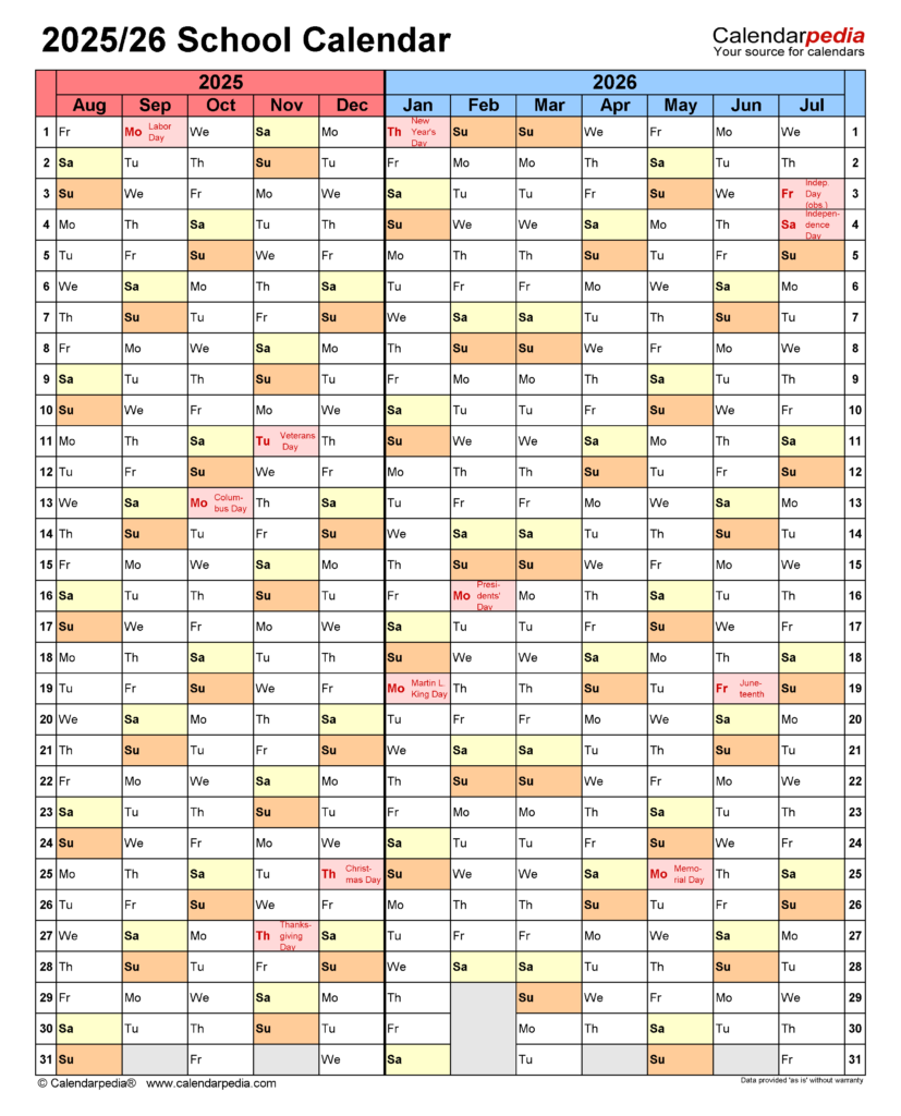 Jcps Calendar 2025 2026 Printable