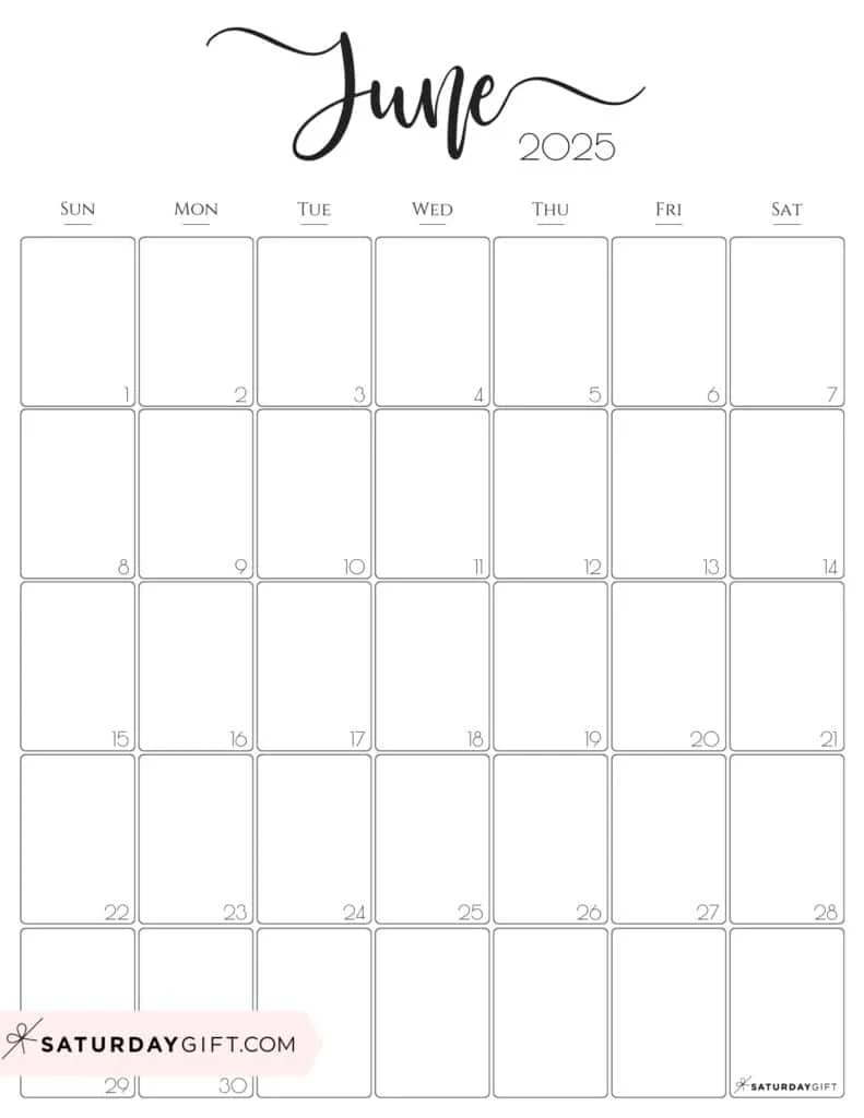 June 2025 Calendar 23 Cute amp FREE Printables