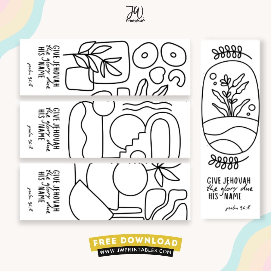 JW Free Printable Psalm 96 8 JW 2025 Yeartext Coloring 