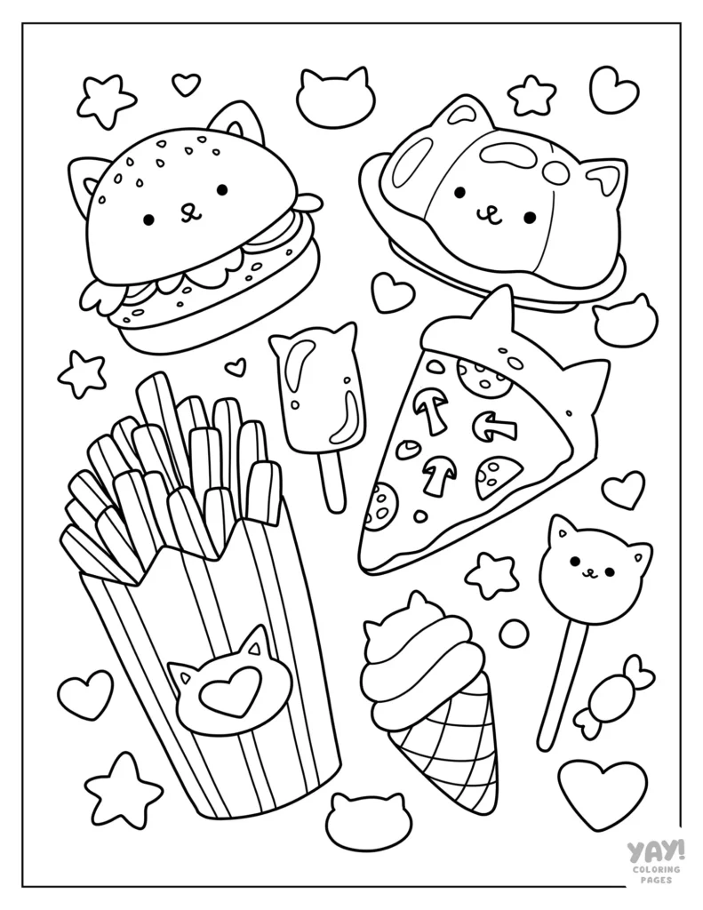 Printable Kawaii Cute Coloring Pages