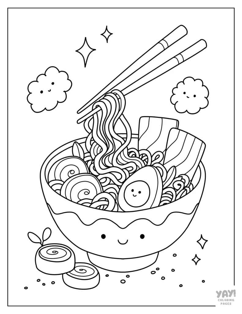 Kawaii Printable Coloring Sheets Kawaii Food Coloring Pages Free 