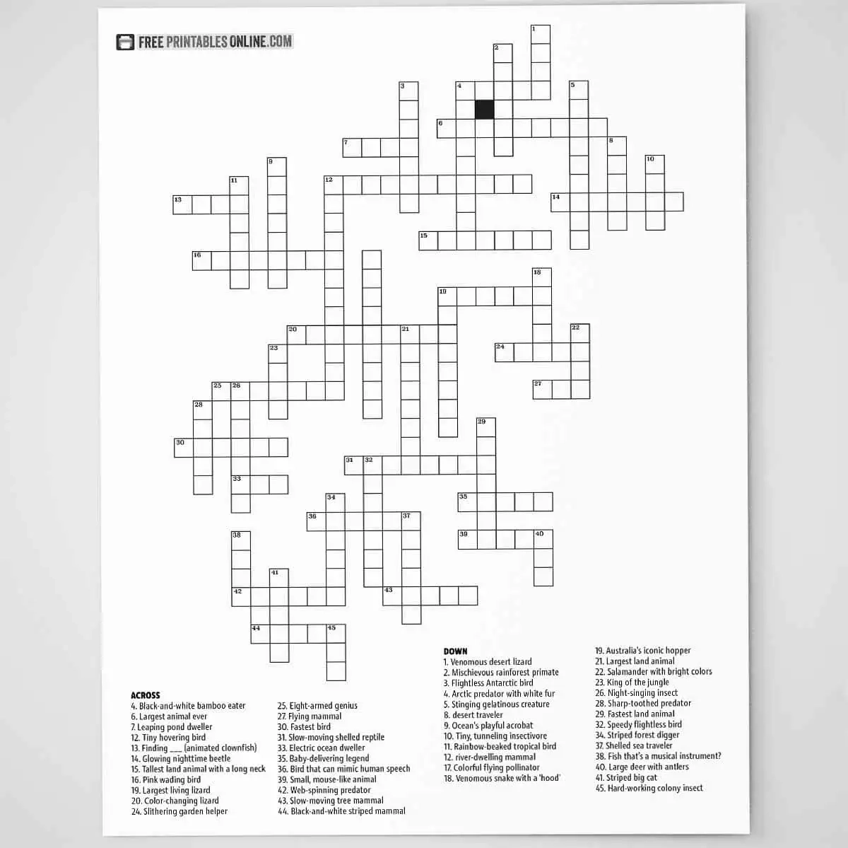 Printable Crossword Maker Free