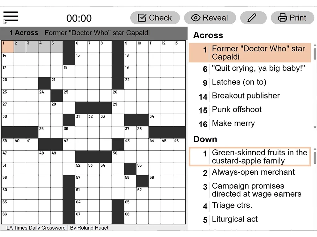 L A Times Printable Crossword Puzzles