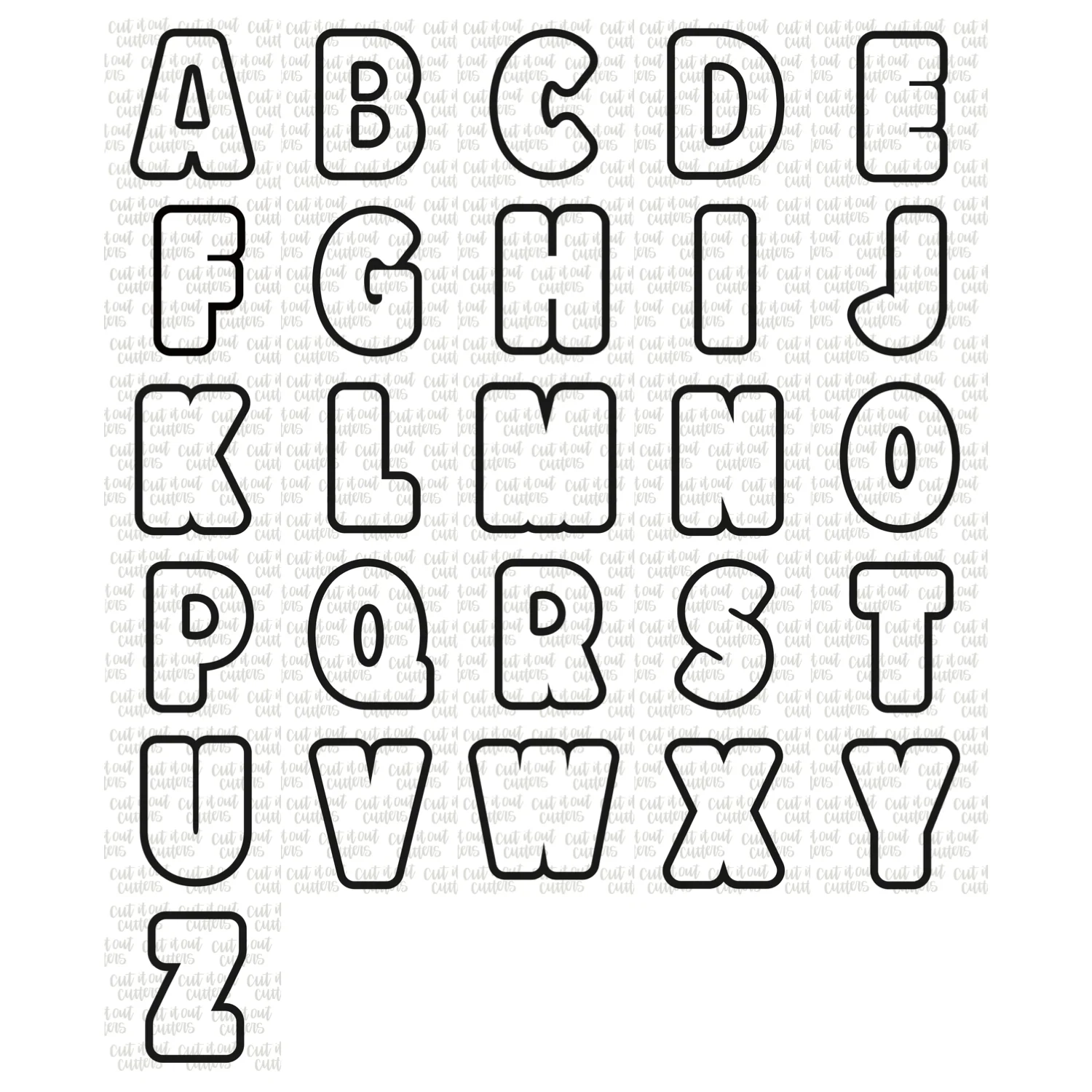 Bubble Letter Alphabet Printable
