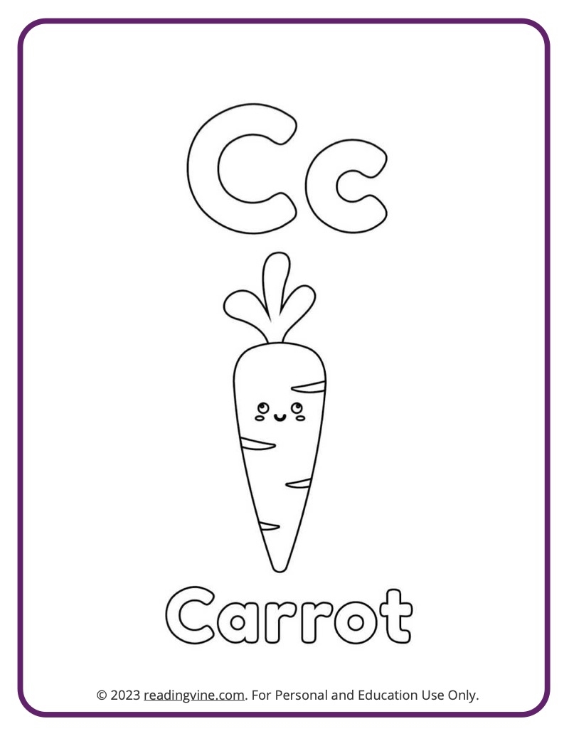 Letter C Coloring Pages