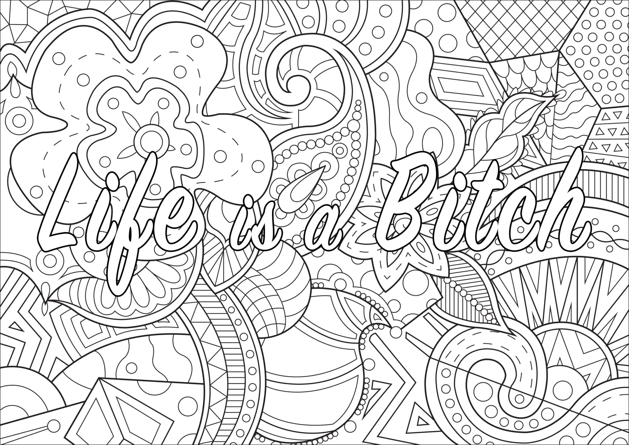 Coloring Pages Swear Words Printable