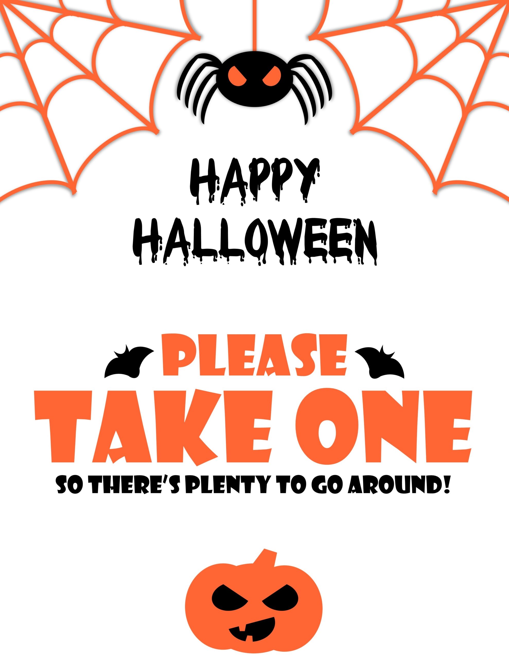 Free Printable Halloween Candy Sign