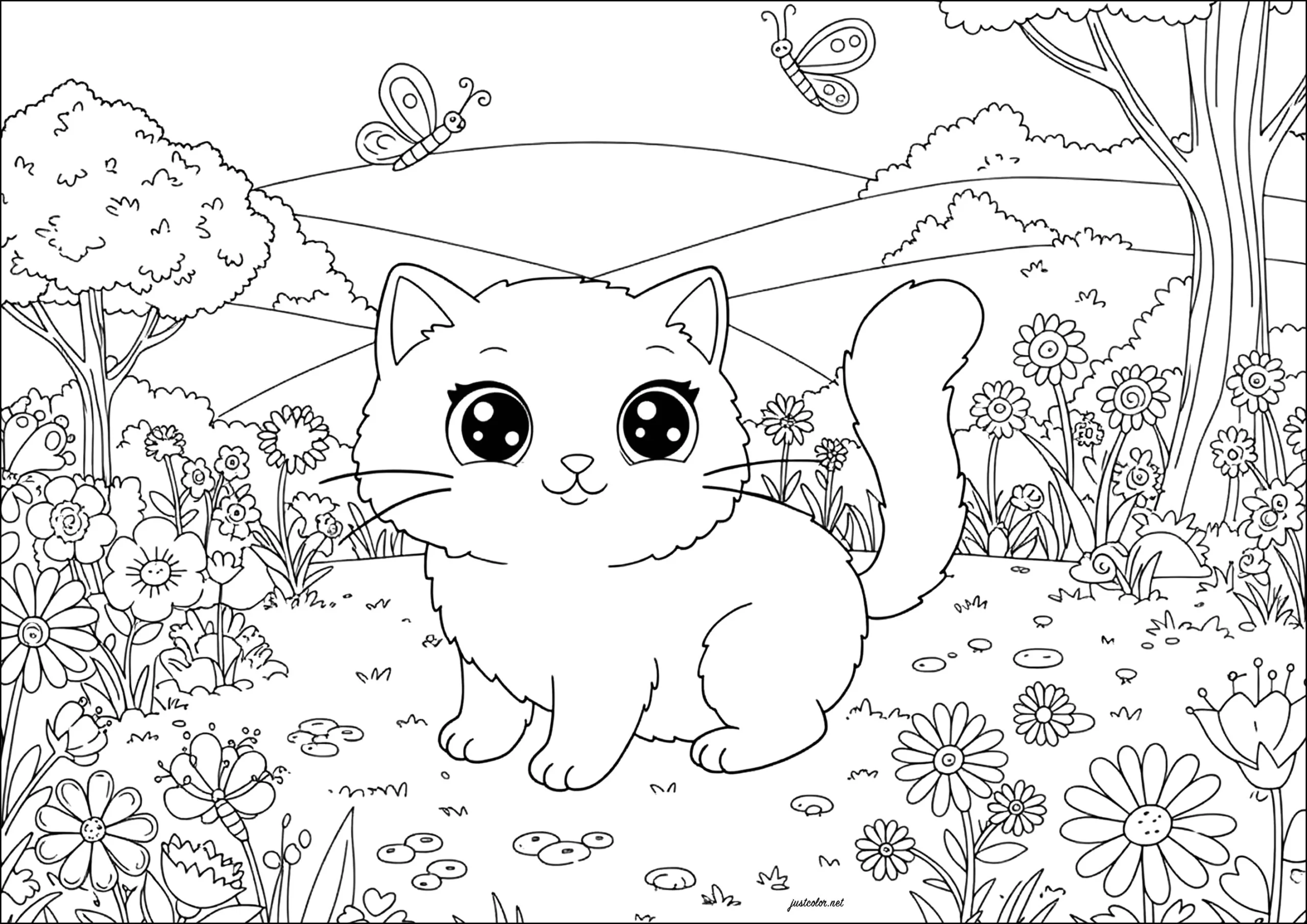 Printable Cat Pictures To Color
