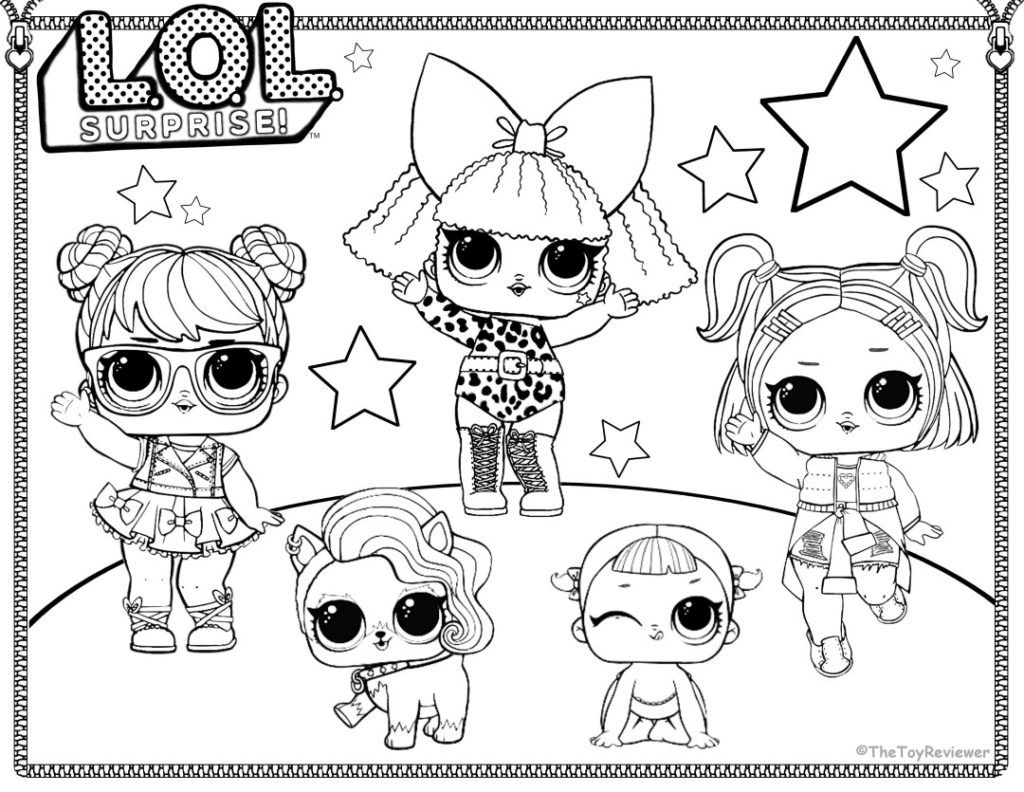 lol surprise dolls free printable coloring pages doll coloring