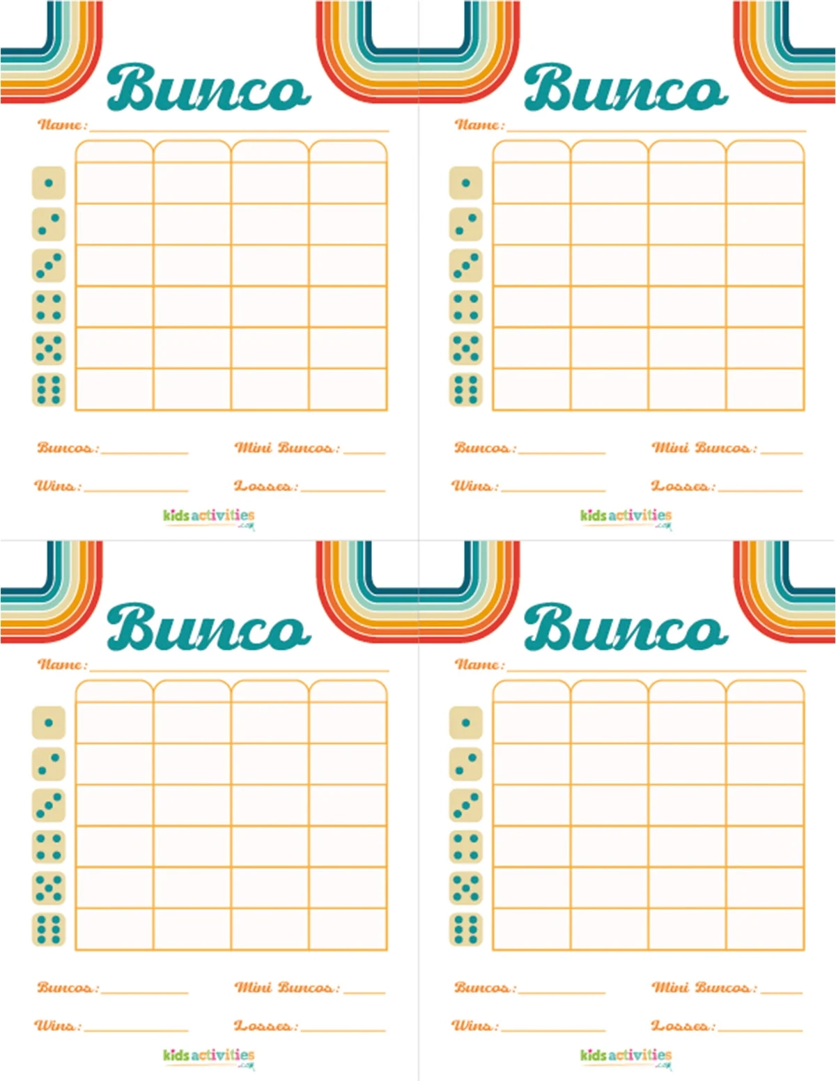 Make A Bunco Party Box With Free Printable Bunco Score Sheets 