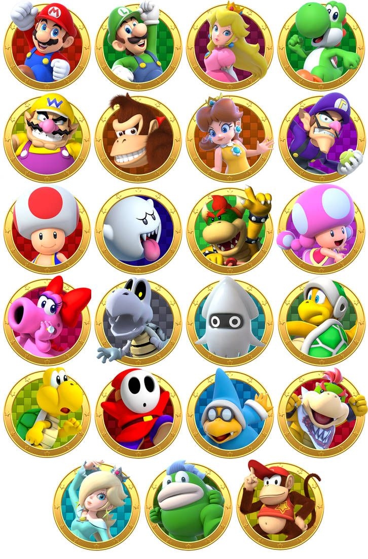 Mario Party Playable Characters By Cutiepatootie64 On Deviantart 7B