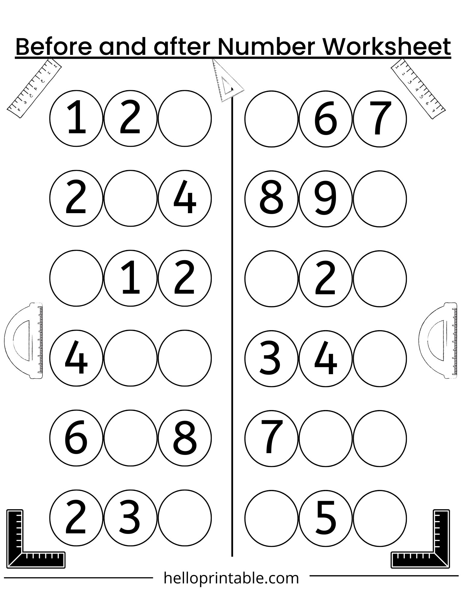 Kindergarten Math Printables