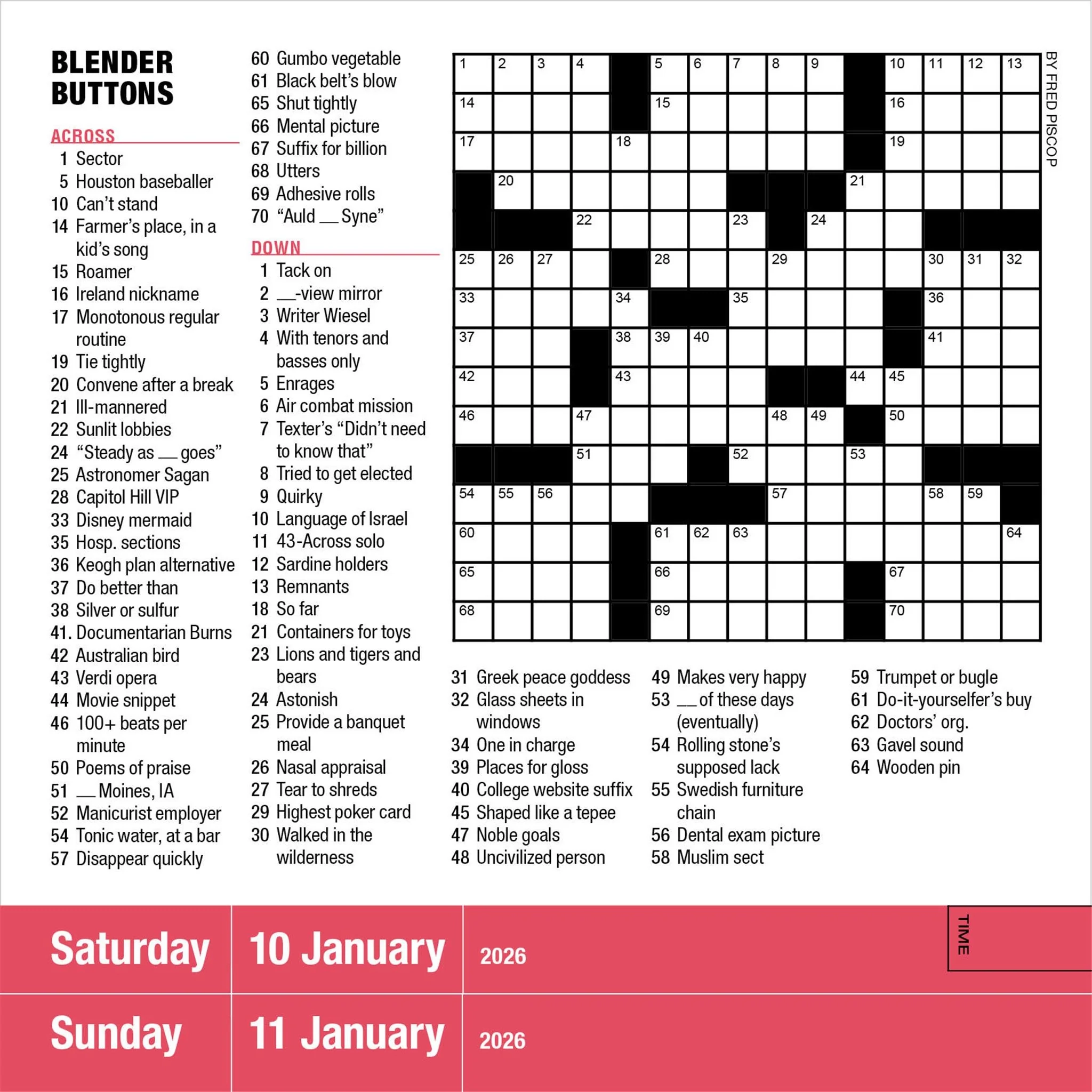 Free Printable Daily Crossword Puzzles 2026