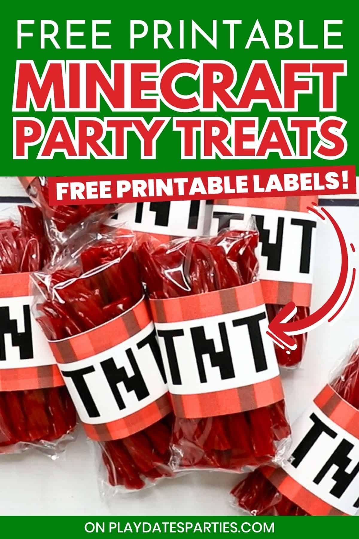 Minecraft TNT Party Treats Free Printable 