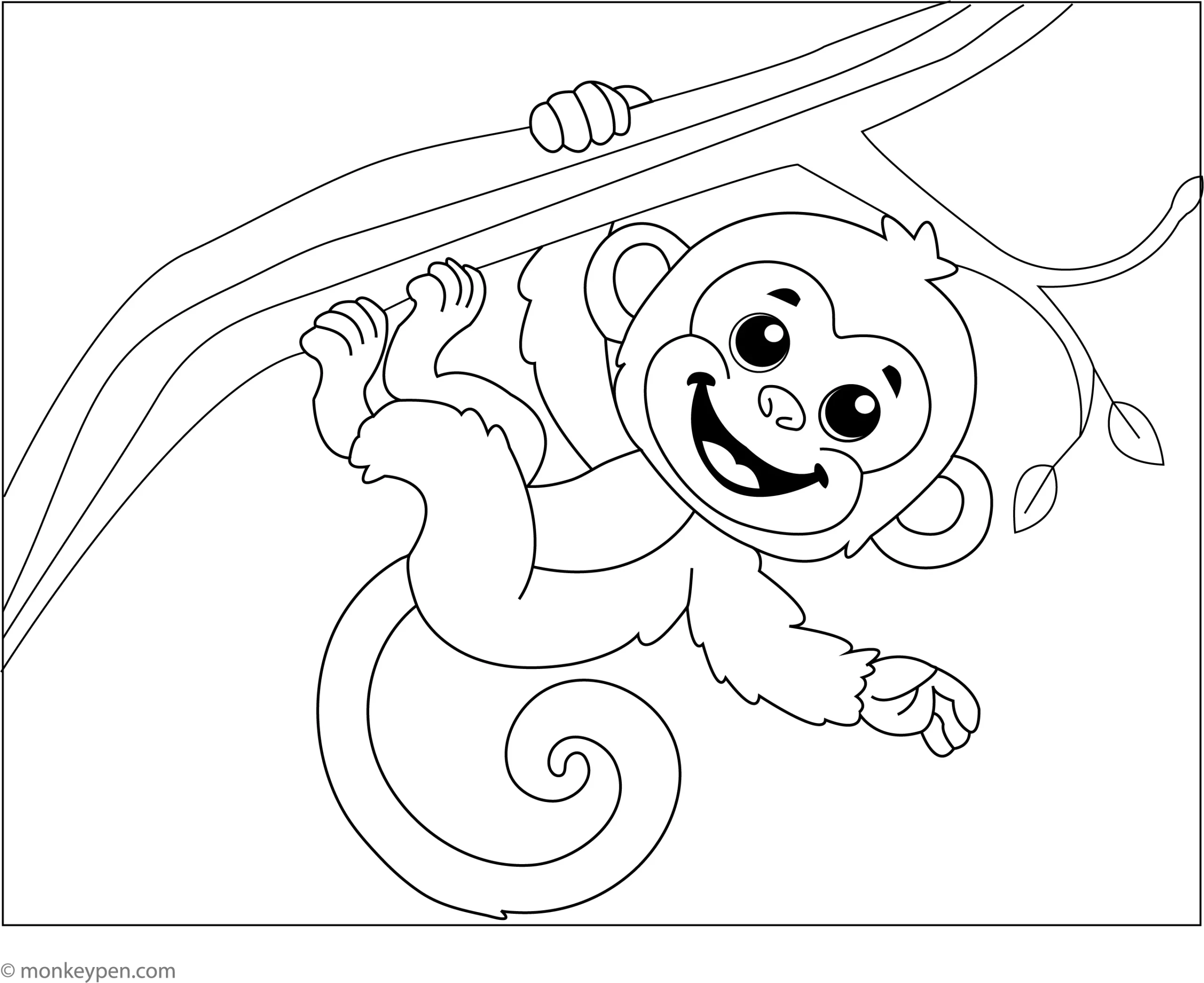 Monkey Coloring Printables