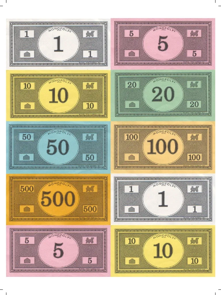 Printable Monopoly Money