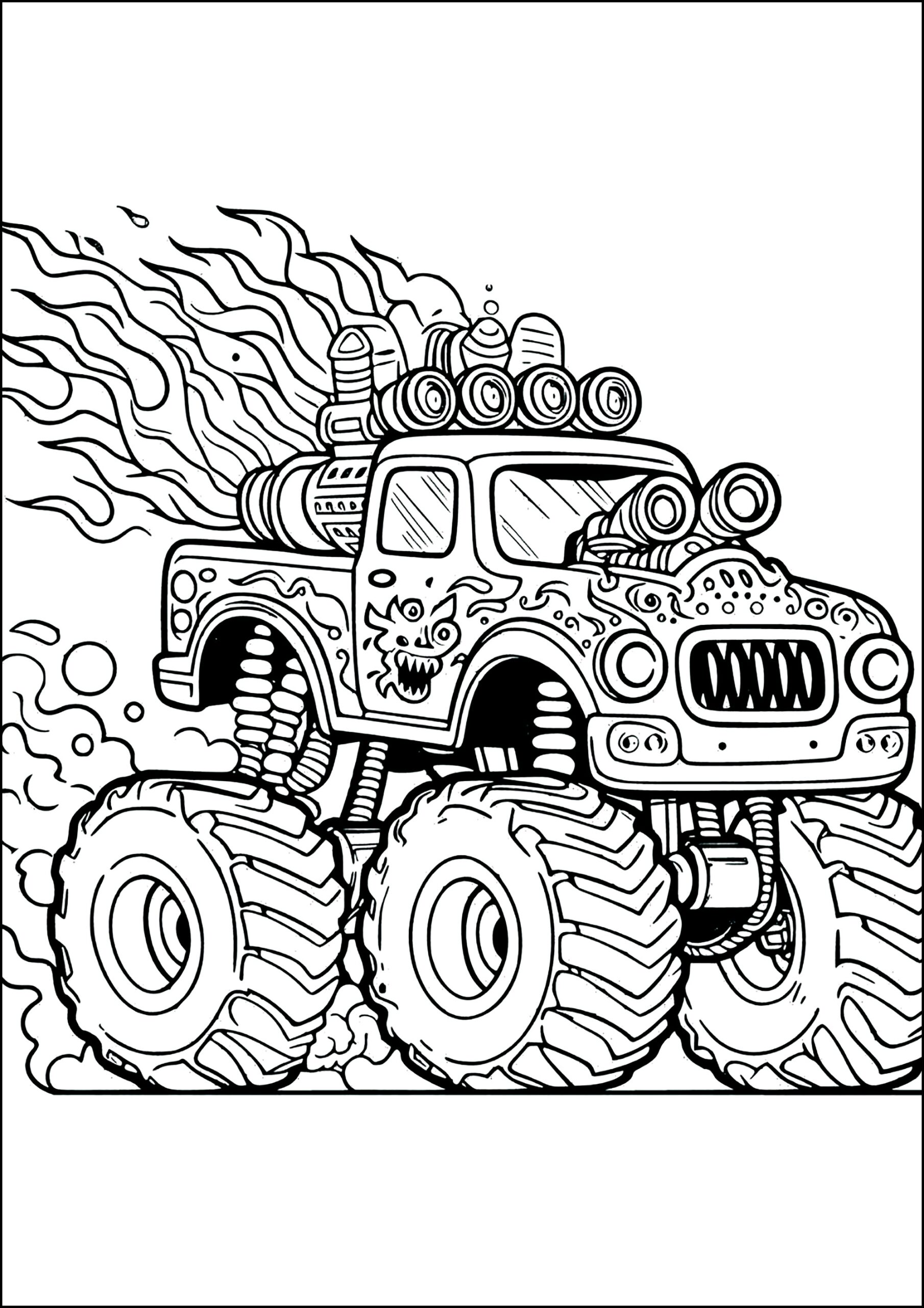 Monster Truck Printable Coloring Sheets