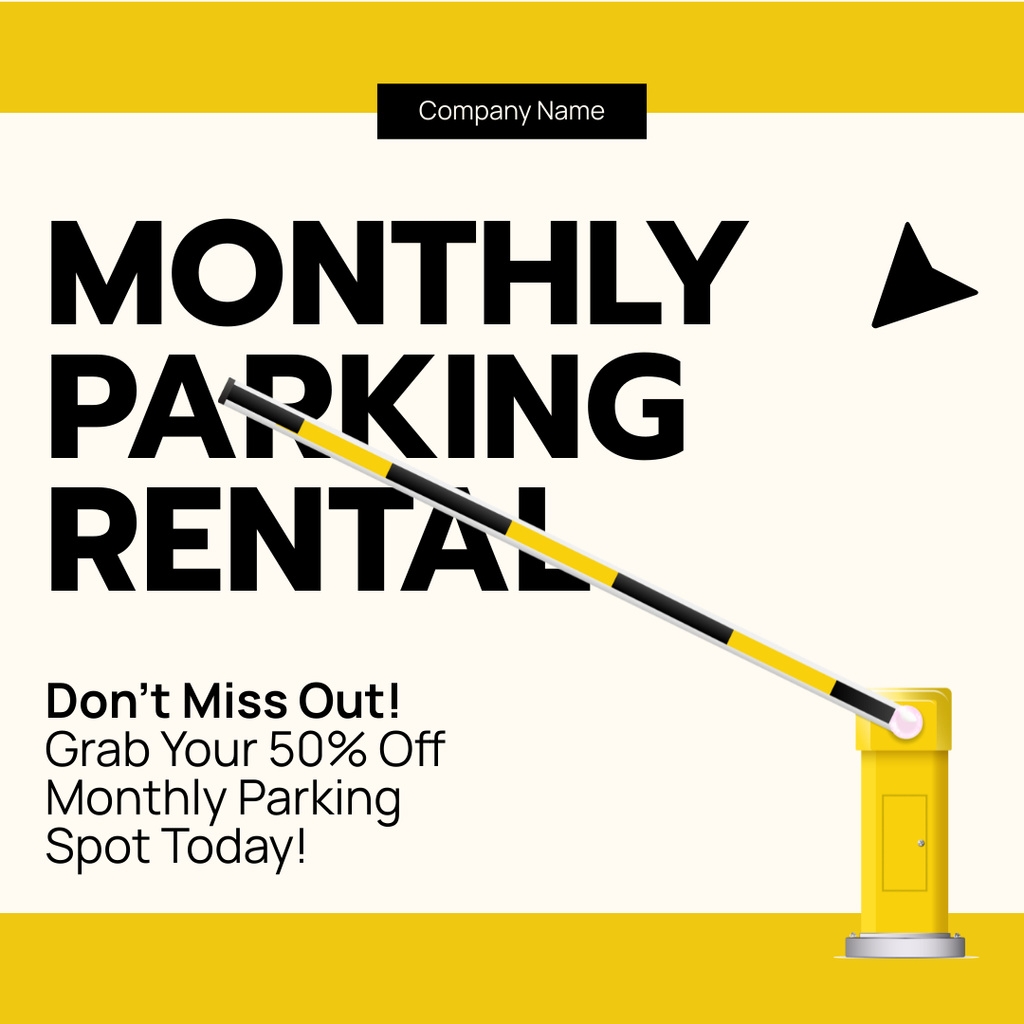 Monthly Rental Of Parking Spaces With Discount Online Instagram Ad 