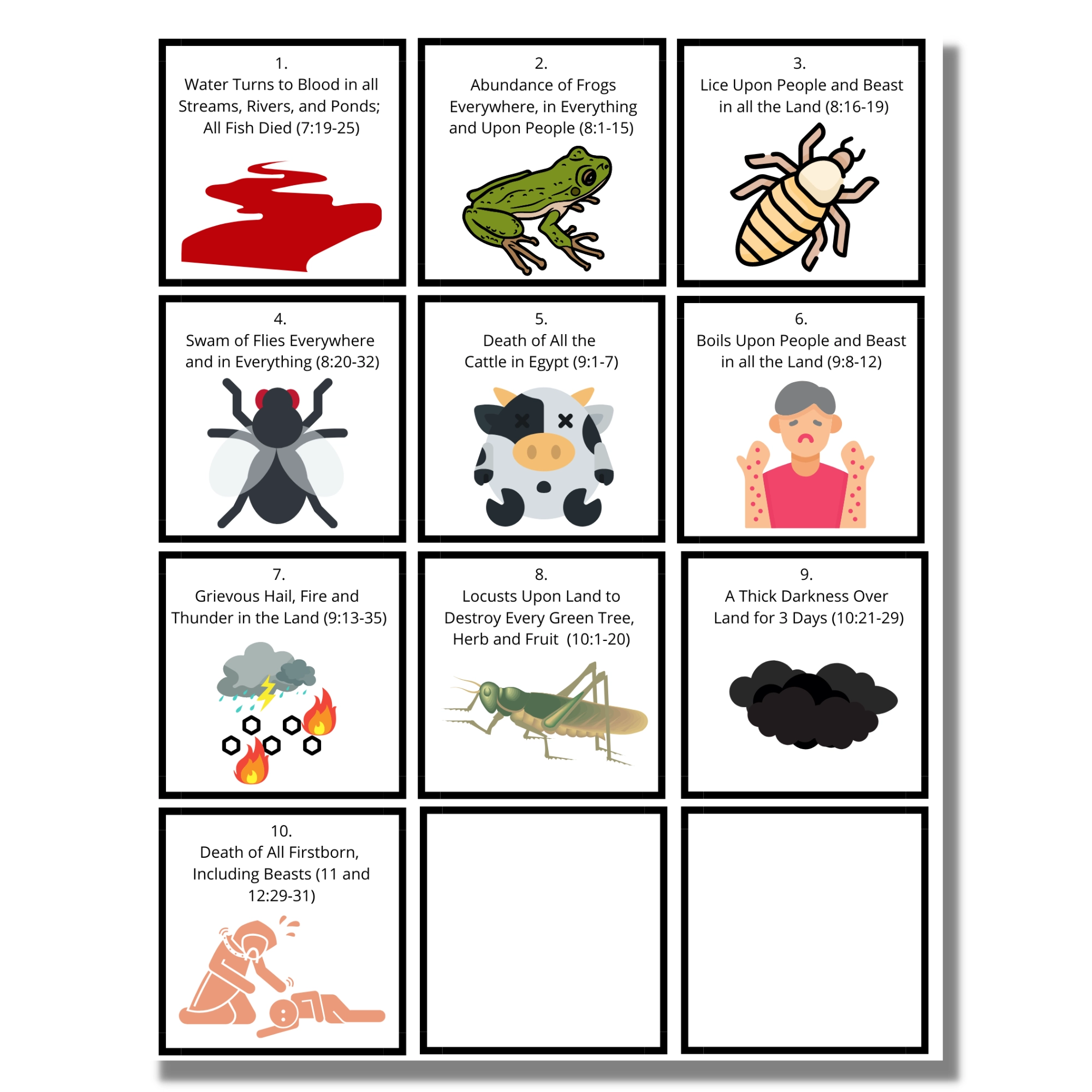 Moses And The Ten Plagues Of Egypt Coloring amp Activity Pages At 