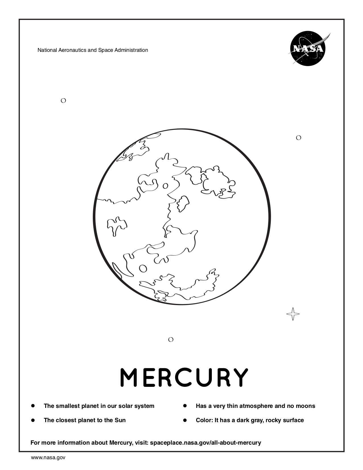 Planets Printable Coloring Pages