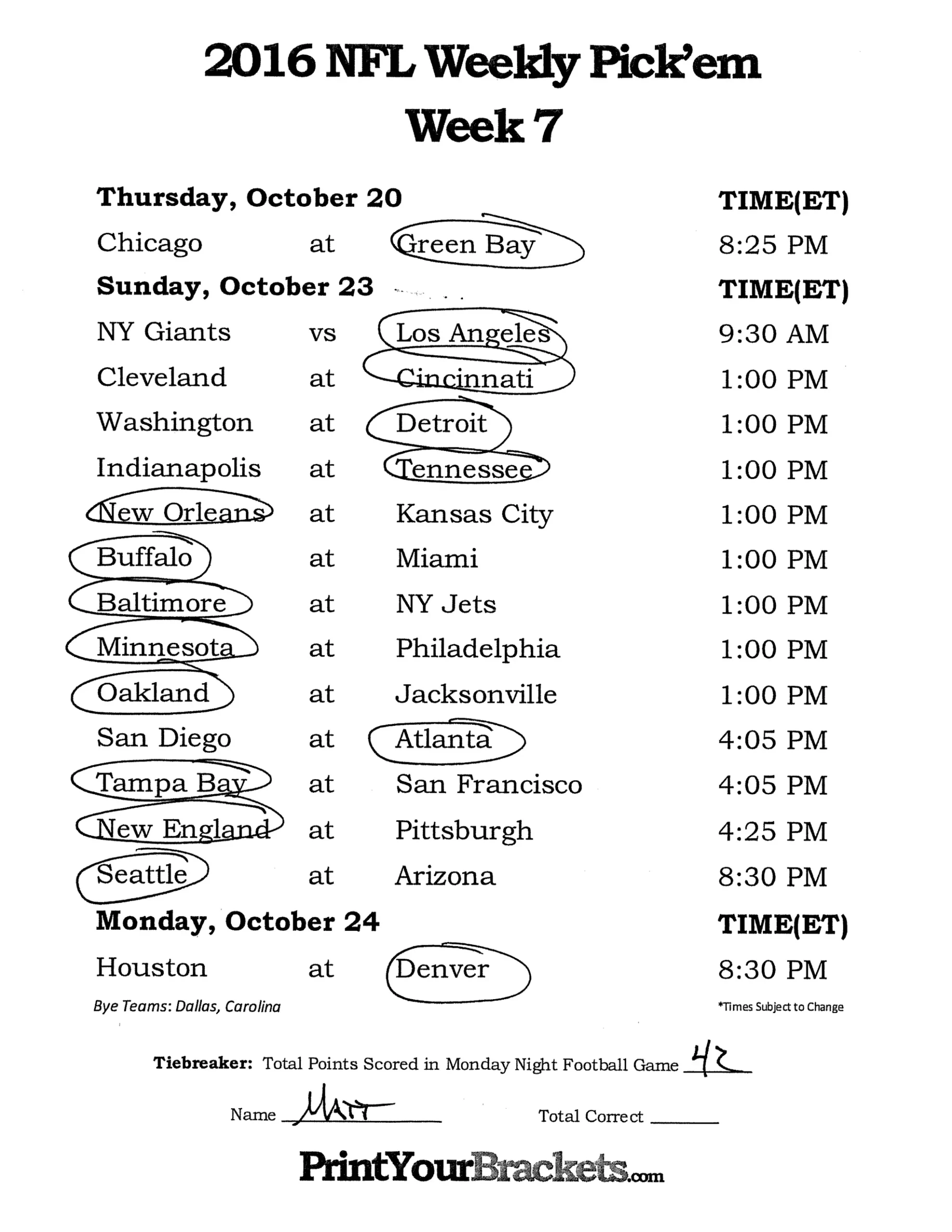 Nfl Week 7 All Picks PDF
