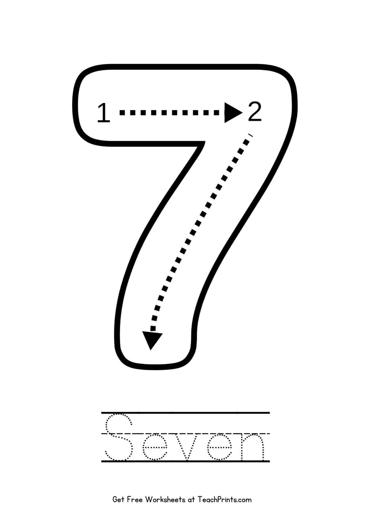 Number 7 Printable