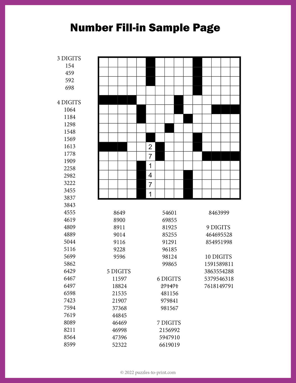 Free Printable Fill In Puzzles