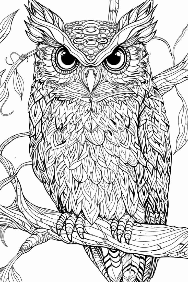 Owl Printable Coloring Pages