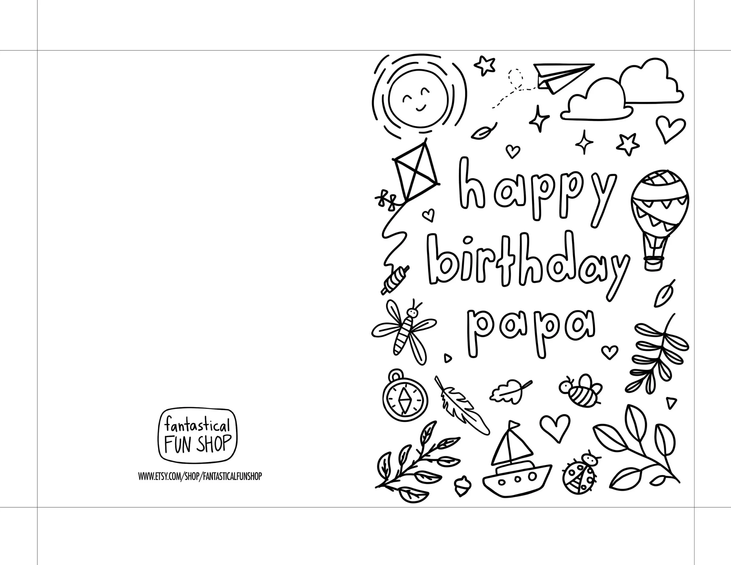 Happy Birthday Papa Printable Cards