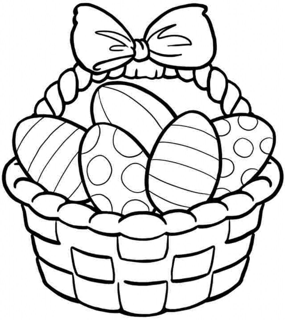 Paper Template Easter Basket Printable Coloring Pages