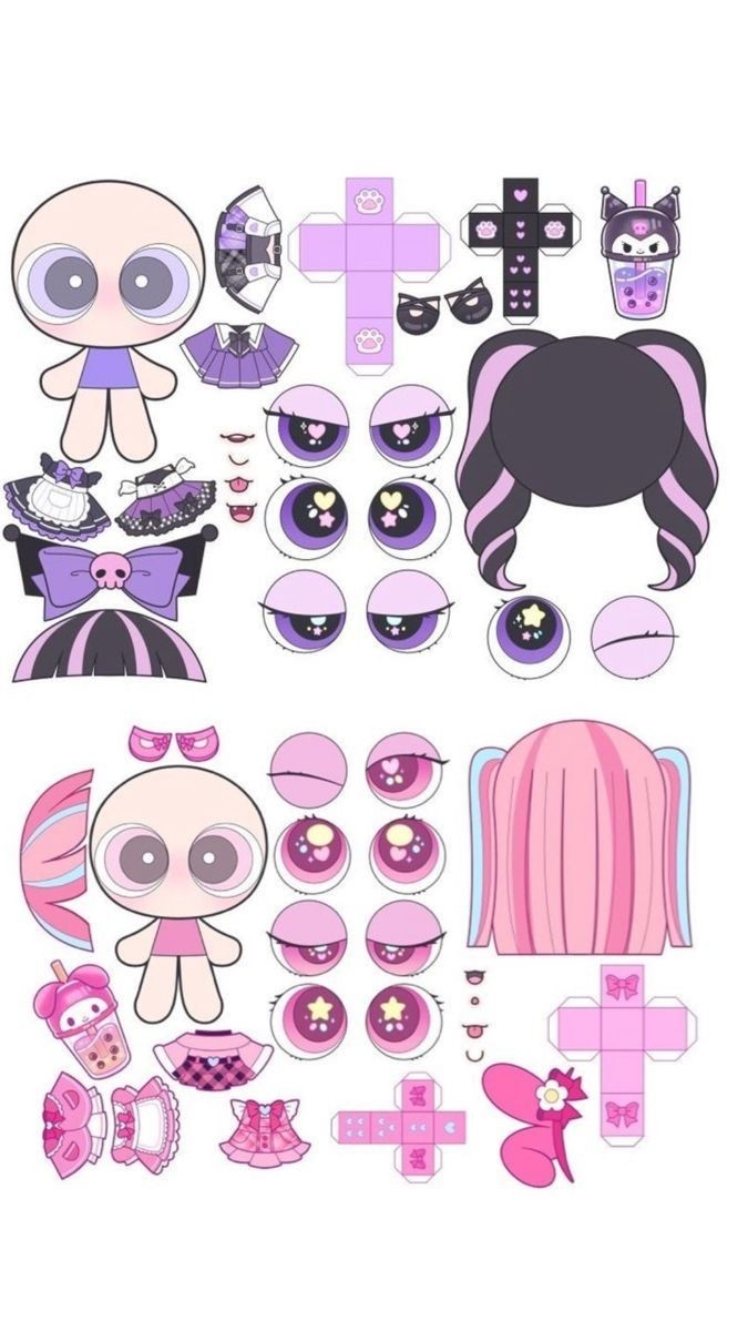 Pin By Amy Ottoson On Kawaii Paper Dolls Paper Doll Template 