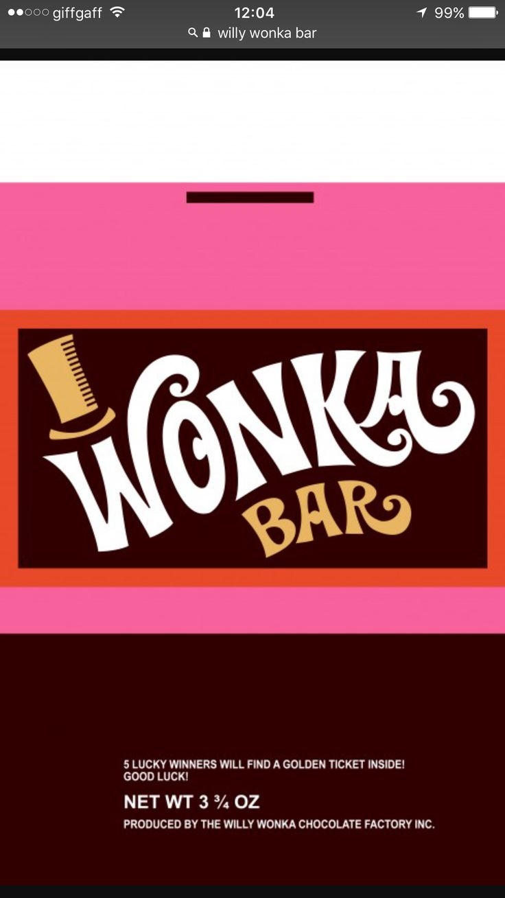 Pin By Pip Davies On School Wonka Chocolate Chocolate Bar 