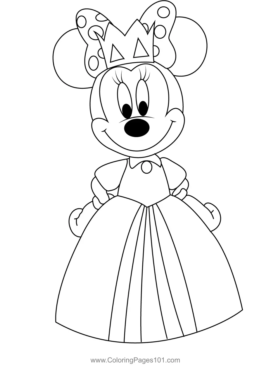 Printable Coloring Pages Minnie Mouse
