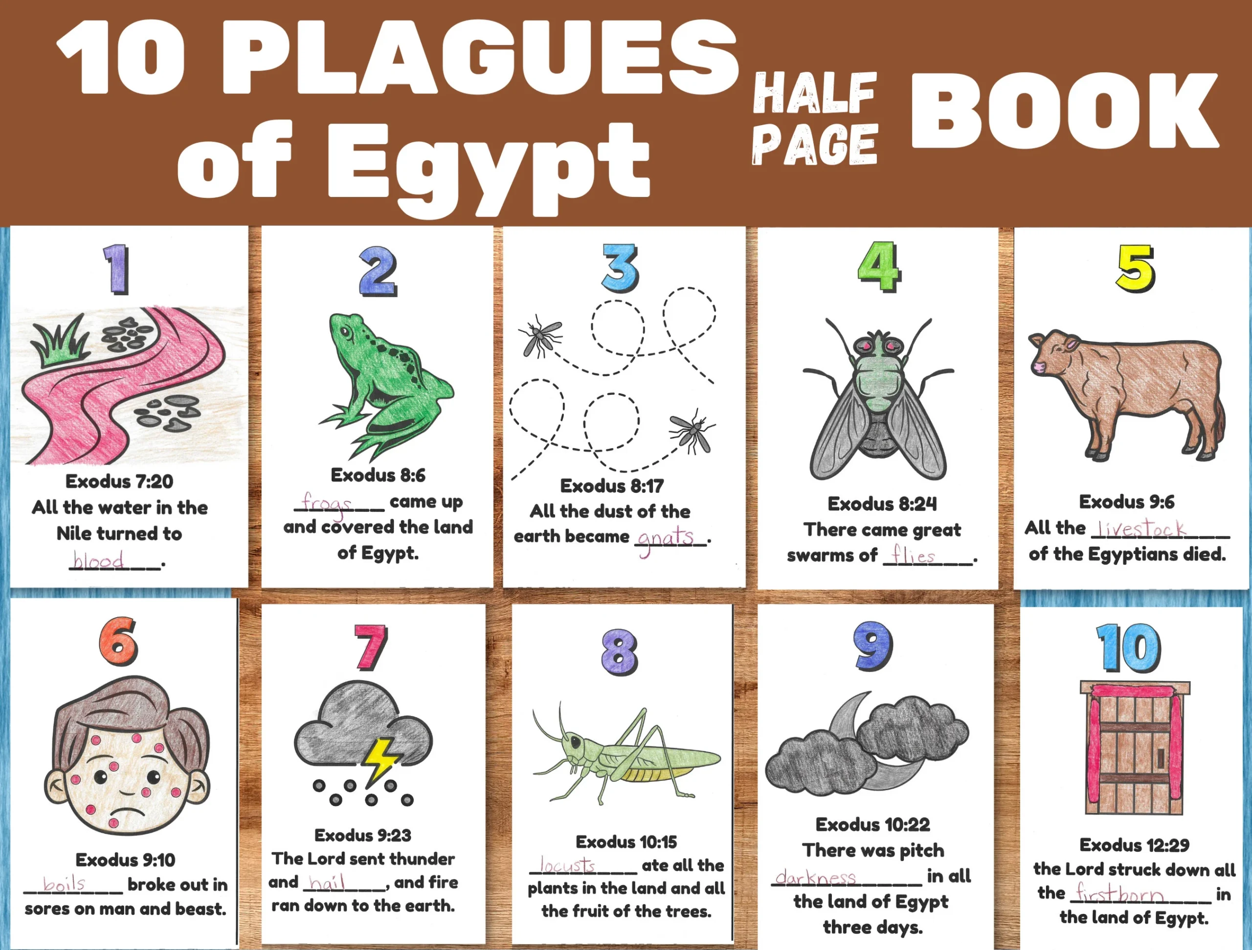Plagues Of Egypt Printable Craft Sunday School Lesson Activity 