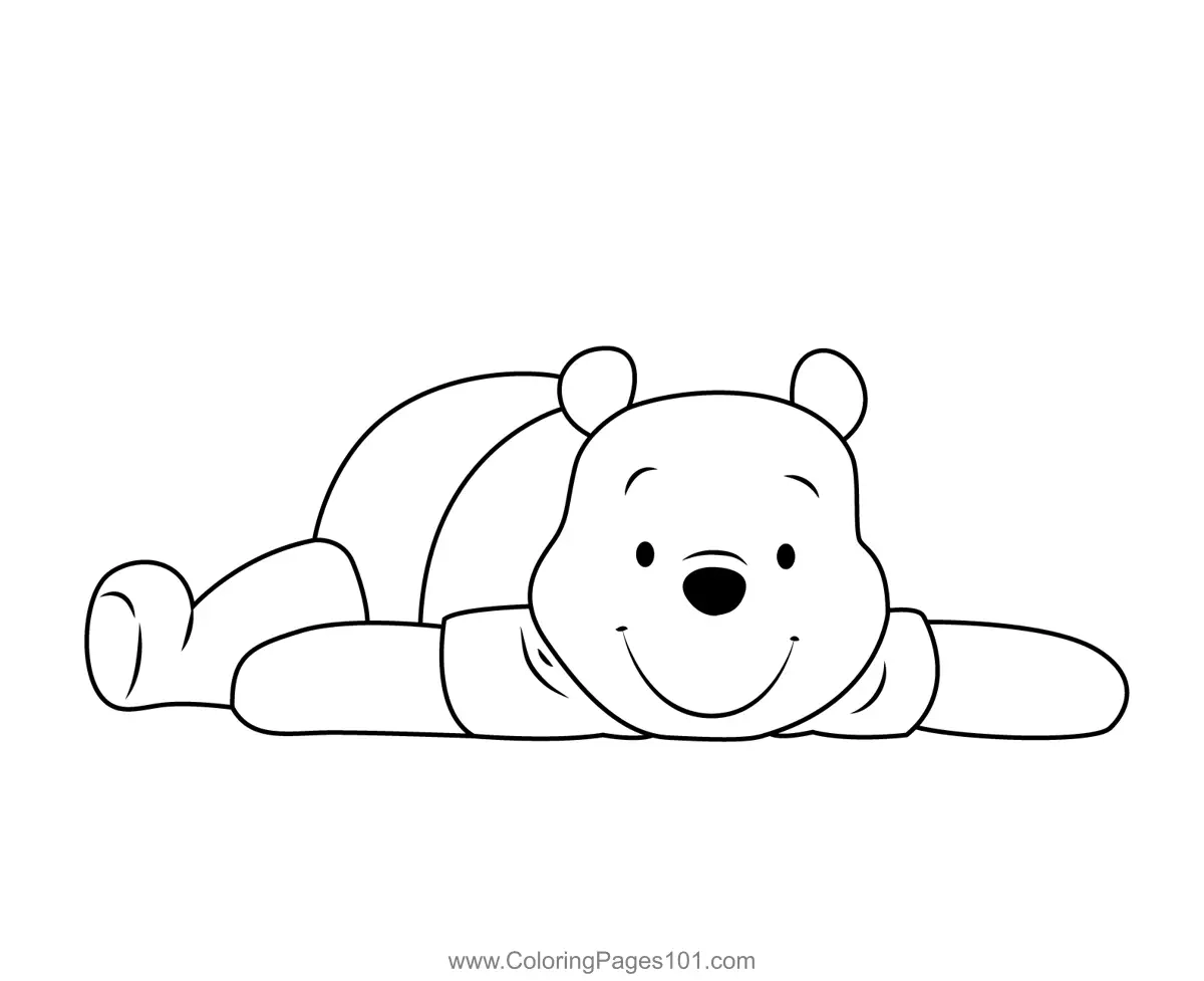 Pooh Bear Smiling Coloring Page For Kids Free Winnie The Pooh 