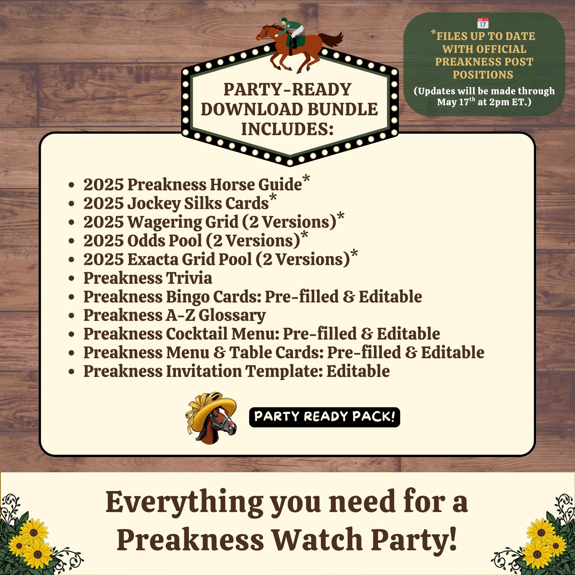 Preakness 2026 Horses List Printable