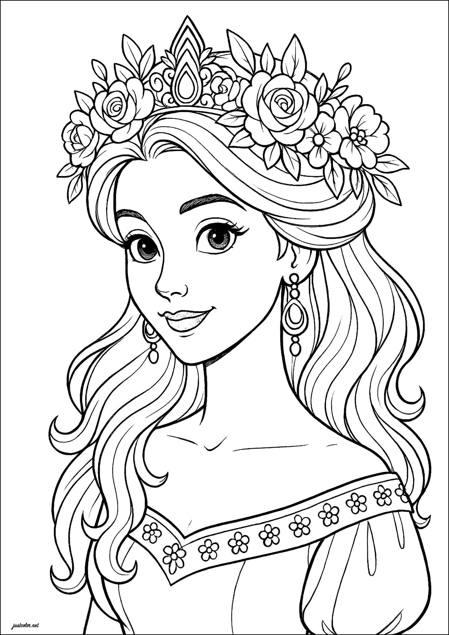 Princess Printable Colouring Pages